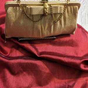 Gold sparkling mini clutch